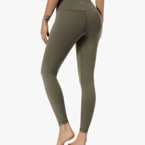 Olive Green 7/8 yoga Women's Leggings - Picture 1 of 3